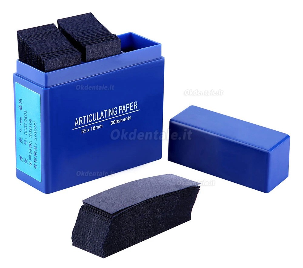 Confezione da 300 strisce di carta articolare dentale, 55 &times; 18 mm